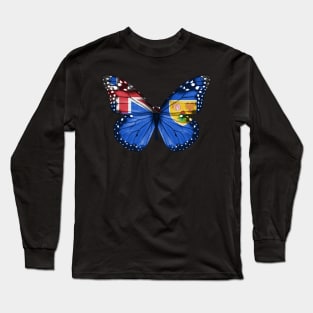 Turks And Caicos Flag  Butterfly - Gift for Turks And Caicos From Turks And Caicos Long Sleeve T-Shirt